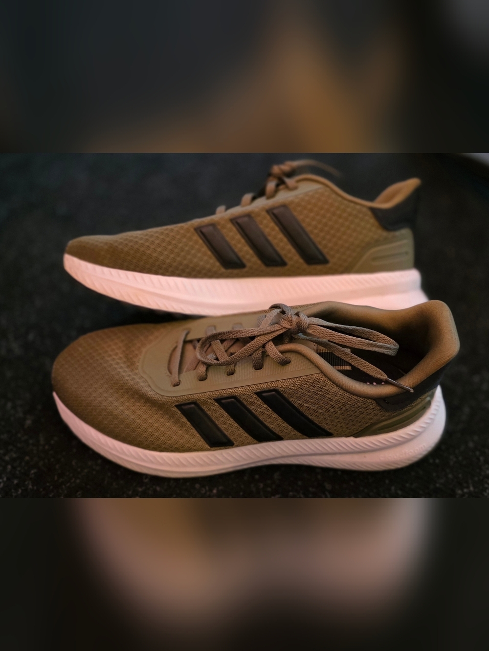 Adidas X_PLR Path running sneakers, Olive Strata/Black/White Men's Size 8.5